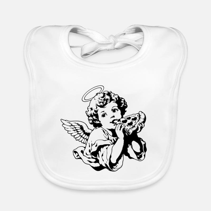 Pizza Angel – Cherub with pizza slice Organic Baby Bibs
