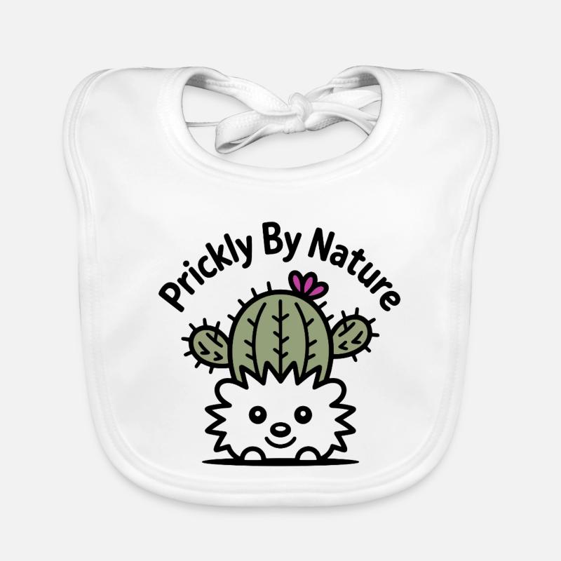Cactus hérisson avec fleur Bavoir bio Bébé
