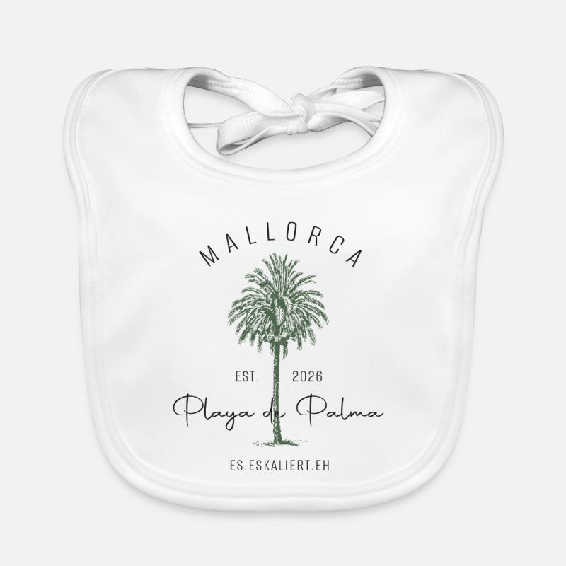 Mallorca Palmenlogo est. 2026 Baby Bio-Lätzchen