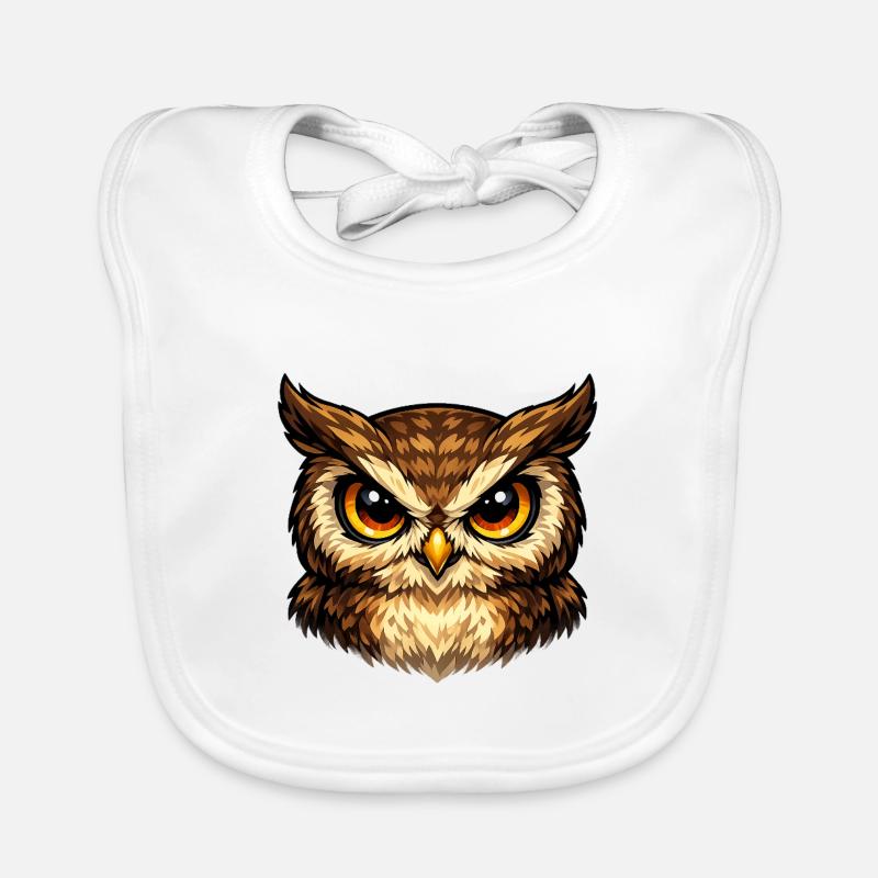 Wilde Nachteule Baby Bio-Lätzchen