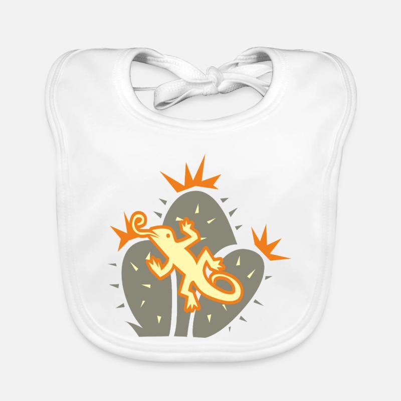 Kaktus_Eidechse Organic Baby Bibs