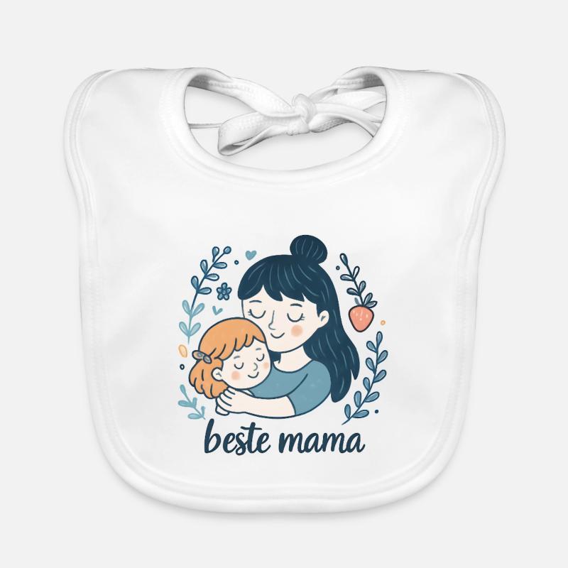 Beste Mama Umarmung Baby Bio-Lätzchen