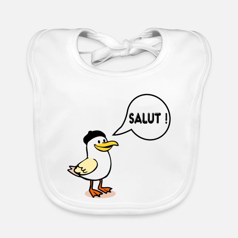 Béret Mouette Salut Bavoir bio Bébé