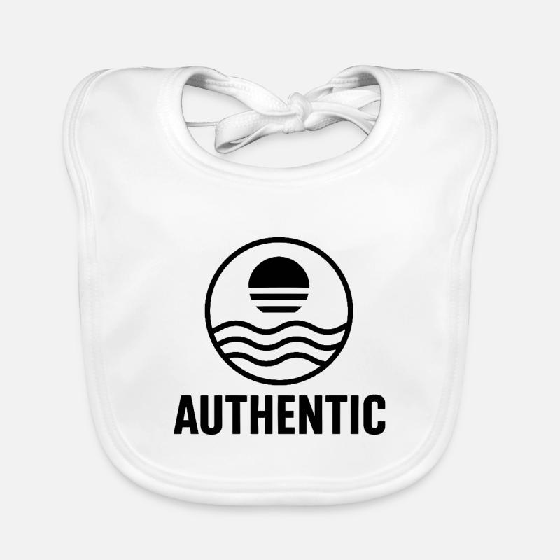 Authentic Sonnenkreis Wellenlogo Baby Bio-Lätzchen