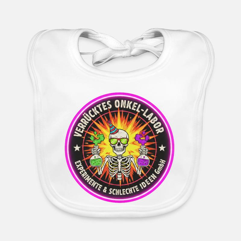 Crazy Uncle Lab - Experiments & Ideas - Organic Baby Bibs - white