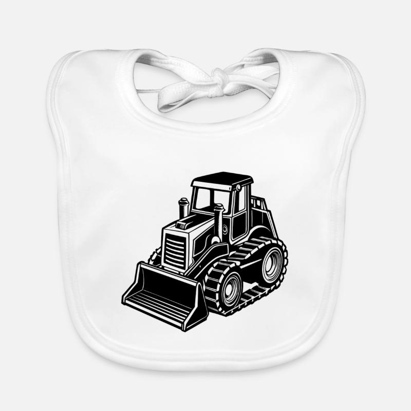 Bulldozer Bavoir bio Bébé