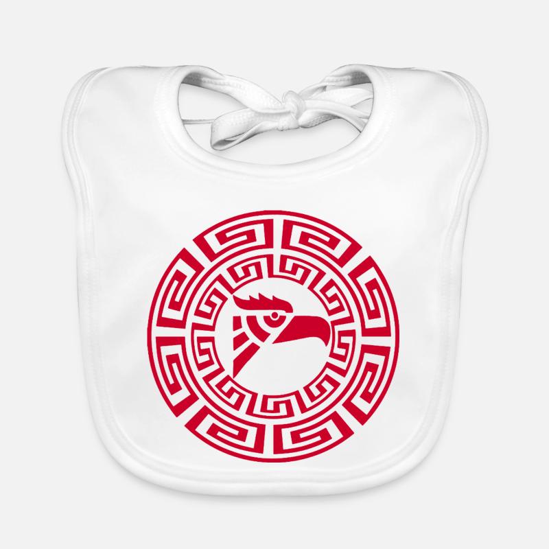 Red Eagle Emblem Organic Baby Bibs
