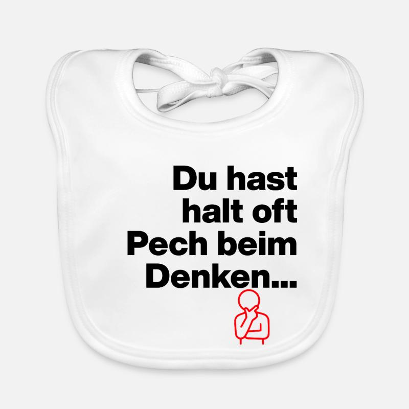 YOU JUST HAVE BAD LUCK THINKING. SARCASM GIFT Organic Baby Bibs