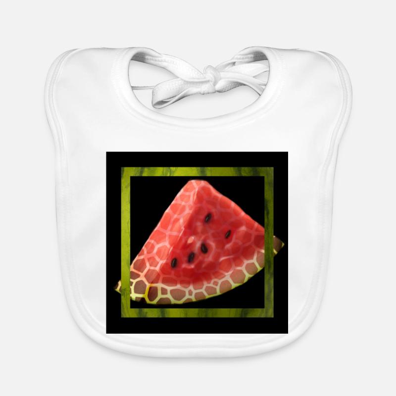 Abstrakte Wassermelone Baby Bio-Lätzchen