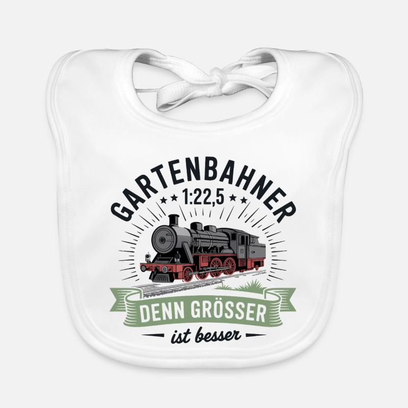 Gartenbahn Eisenbahn Garten Spur G Modelleisenbahn - Baby Bio-Lätzchen - Weiß