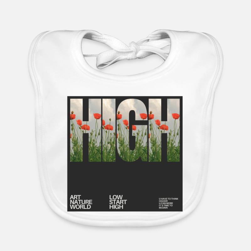 Conception de pochette d’album sur textiles. Bavoir bio Bébé