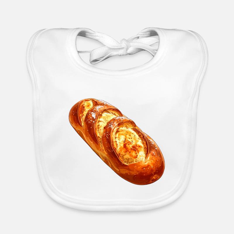 Brot oder Baguette Baby Bio-Lätzchen
