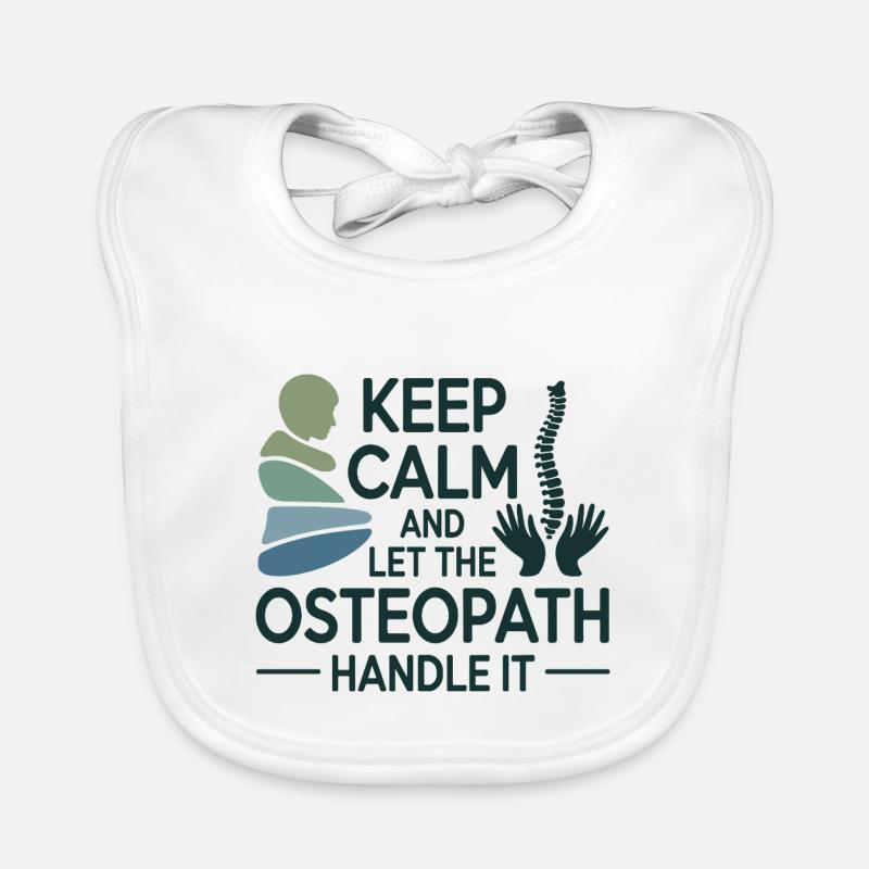 Osteopath Bleib ruhig Handle Professionell Baby Bio-Lätzchen