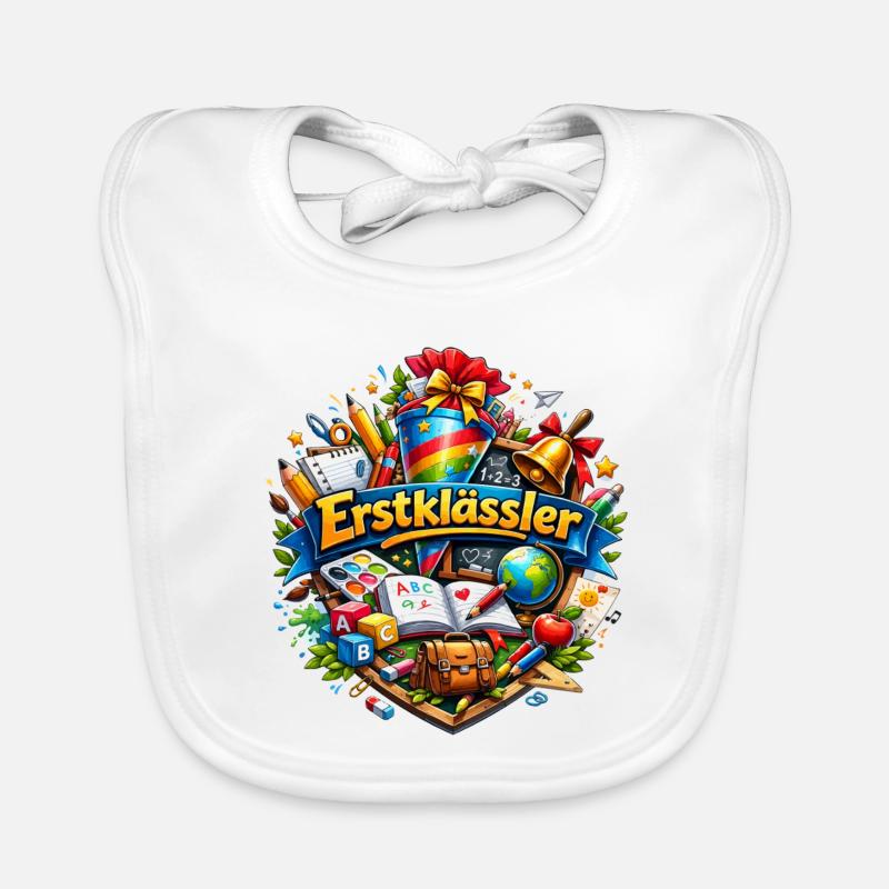 Erstklässler Lernwelt Logo Baby Bio-Lätzchen