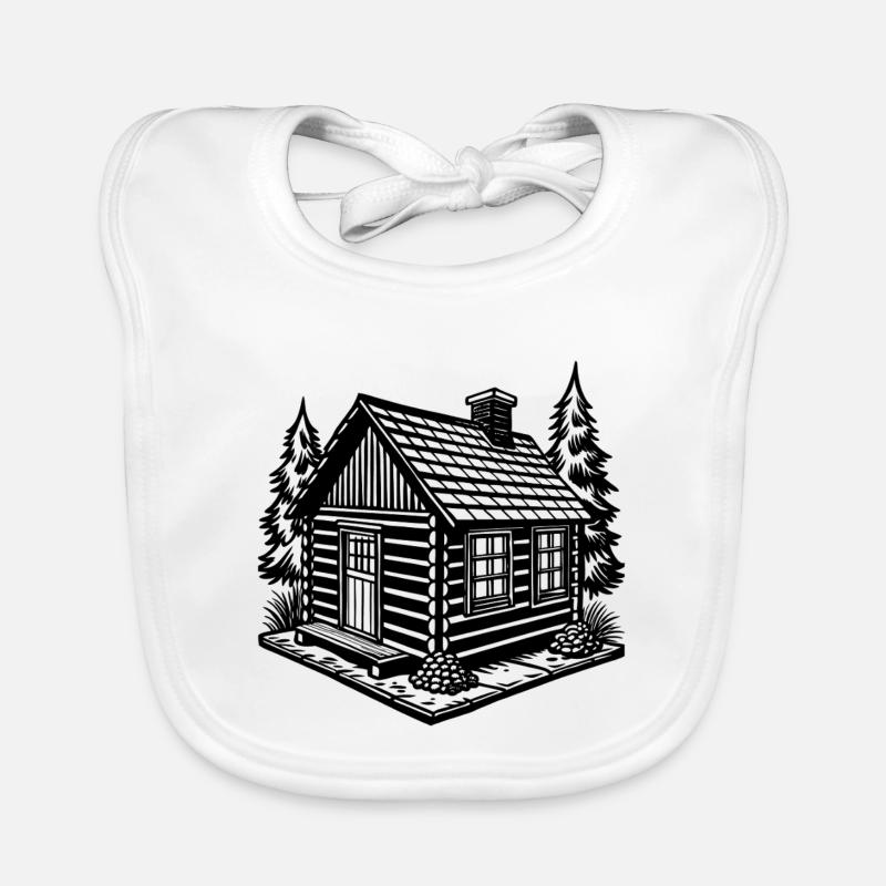 Cabane en rondins Bavoir bio Bébé