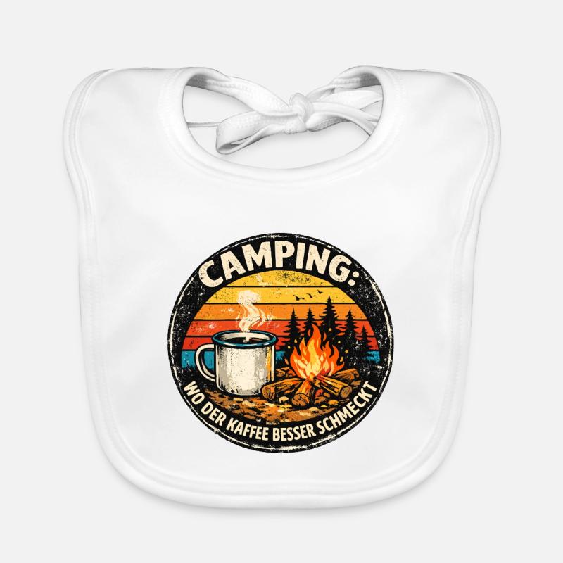 Camping Kaffee Besser Schmeckt Baby Bio-Lätzchen