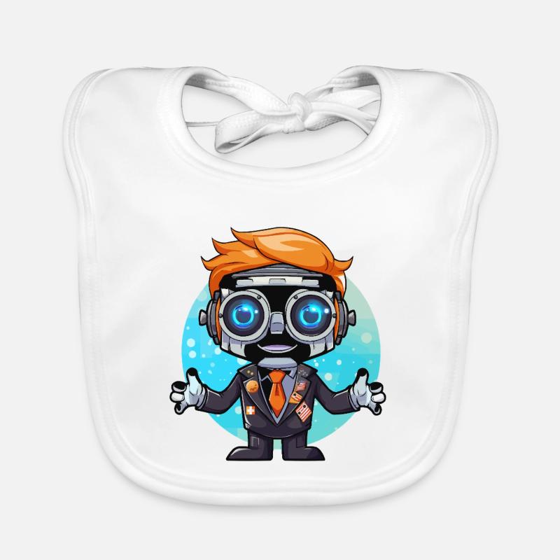 Agent spatial en combinaison avec des lunettes Bavoir bio Bébé