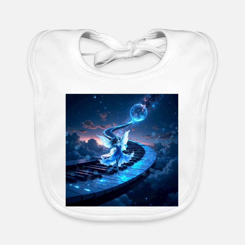 Chemin des Clés vers la Lune Bavoir bio Bébé