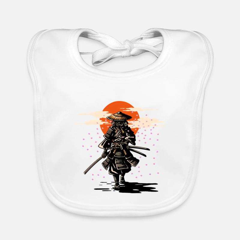 Samouraï Soleil et Sakura Bavoir bio Bébé