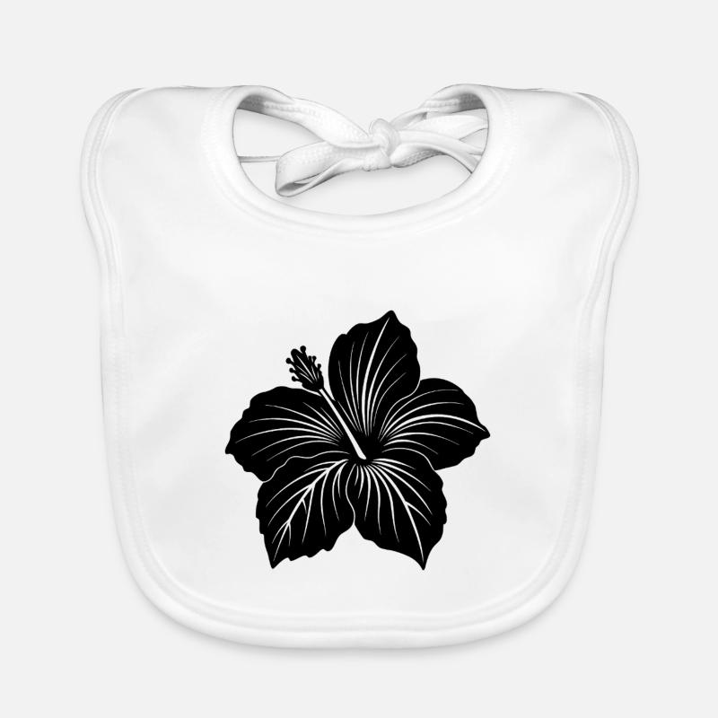 Fleur d’hibiscus Bavoir bio Bébé