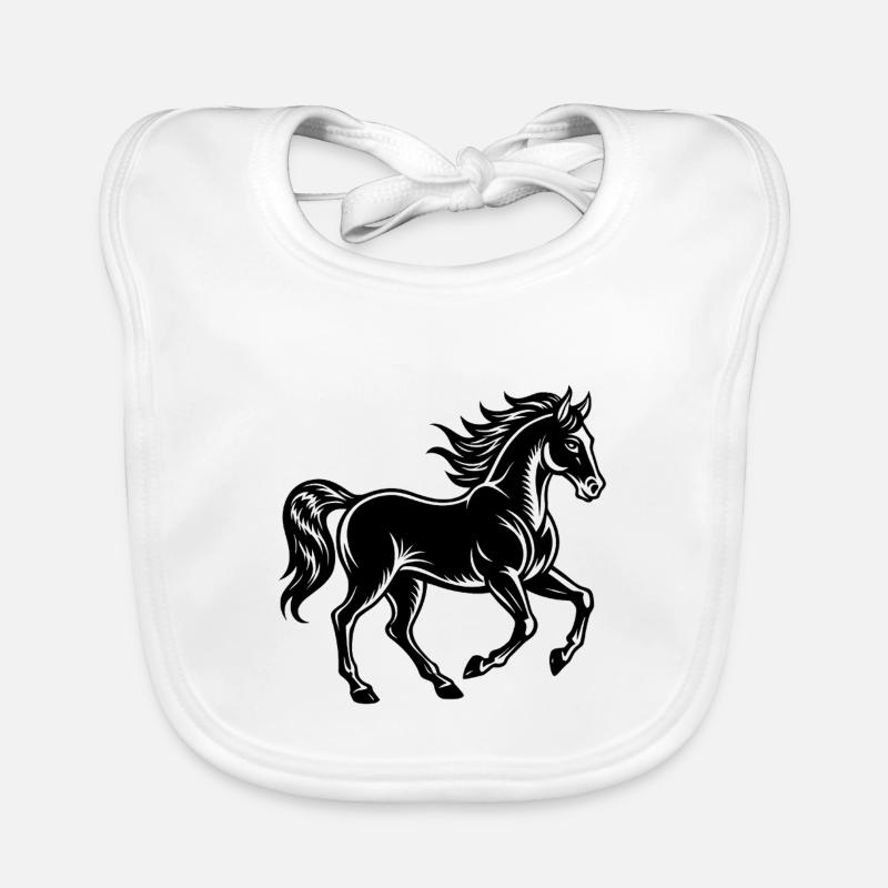 Galloping Horse Organic Baby Bibs