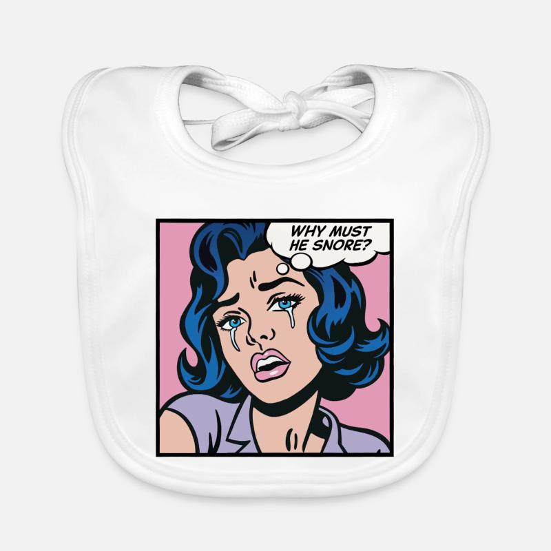 Why must he snore? Organic Baby Bibs