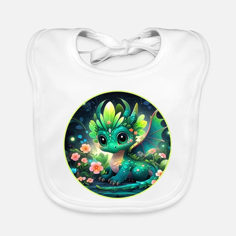 Drachenjunge im Regenwald Baby Bio-Lätzchen