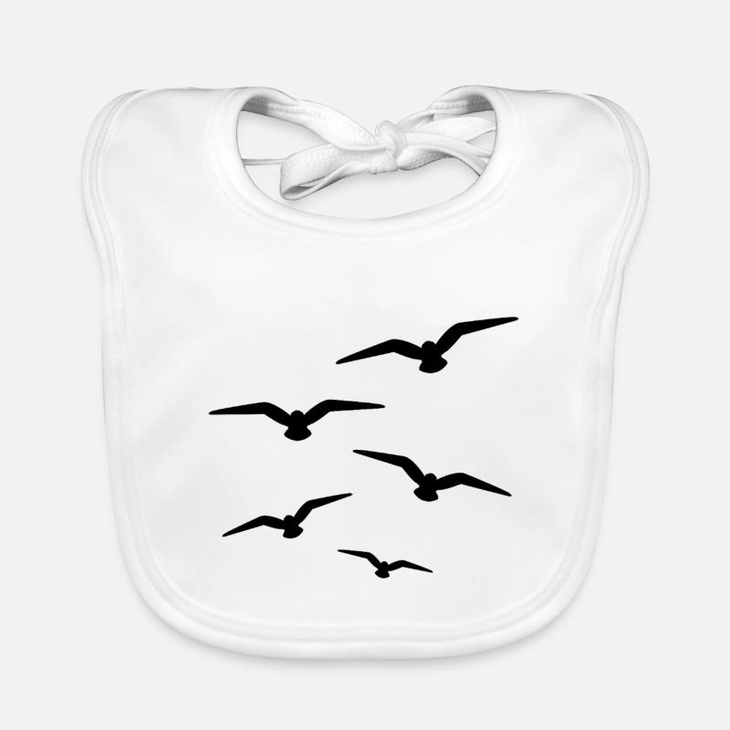 Volée d’oiseaux Bavoir bio Bébé