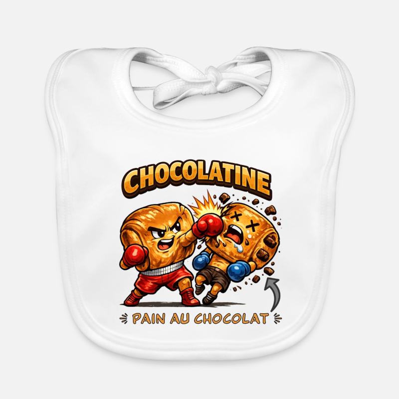 Chocolatine boxe Bavoir bio Bébé