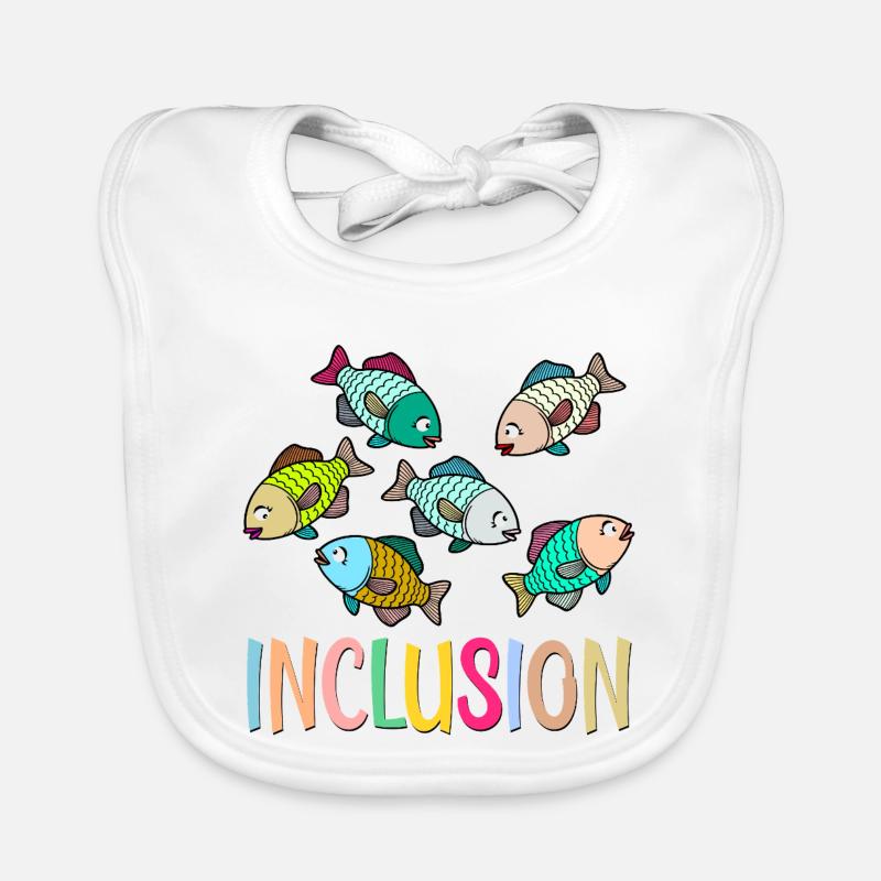 Inclusion Diversité en pêche Bavoir bio Bébé