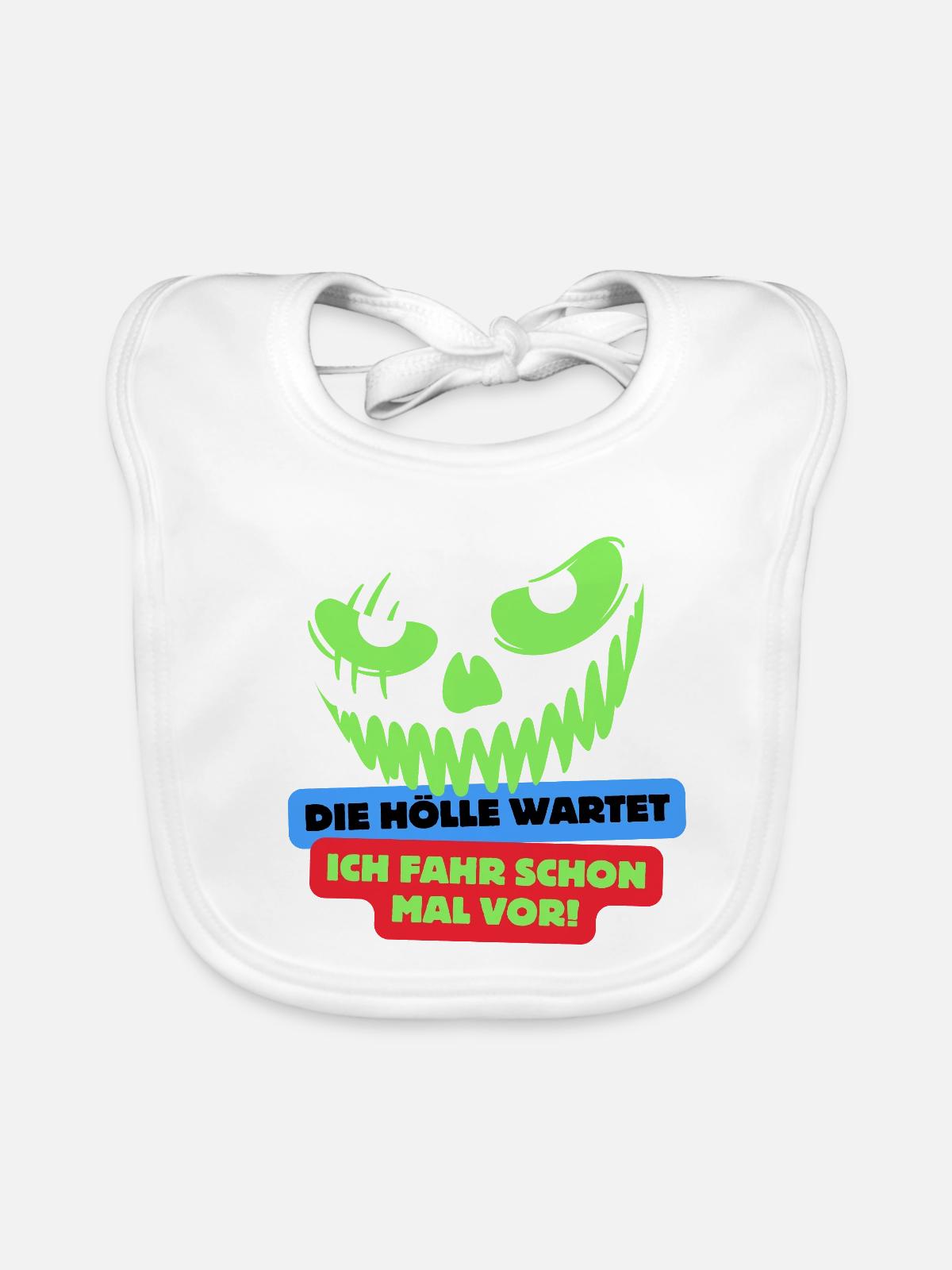 Biker - Baby Bio-Lätzchen - Weiß - Vorne