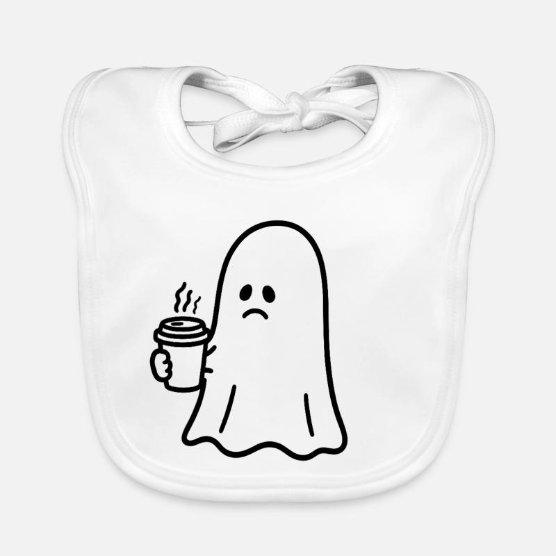 Geist Kaffee Halloween Süßes oder Saures Baby Bio-Lätzchen