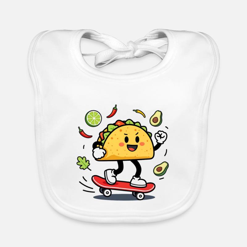 Taco Skate Pop Kawaii Baby Bio-Lätzchen