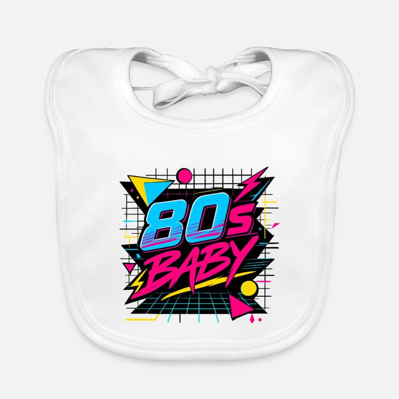 80s Baby Neon Retro Baby Bio-Lätzchen