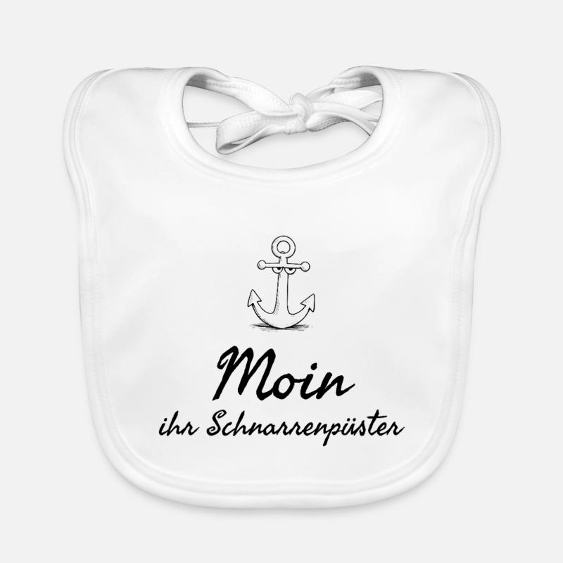 Moin plattdeutsches Schimpfwort mit Anker Baby Bio-Lätzchen