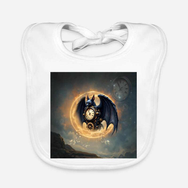 Montre ailée steampunk Bavoir bio Bébé