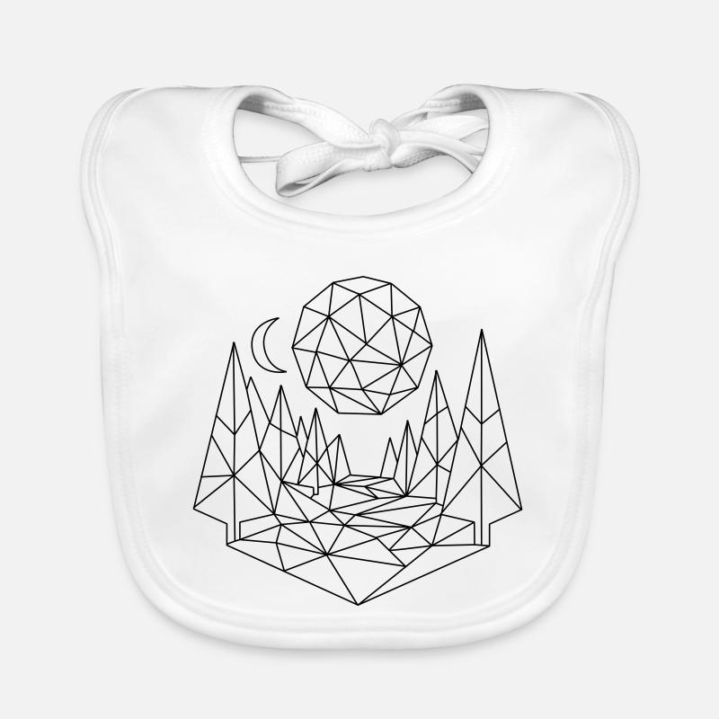 Polygone du paysage Bavoir bio Bébé