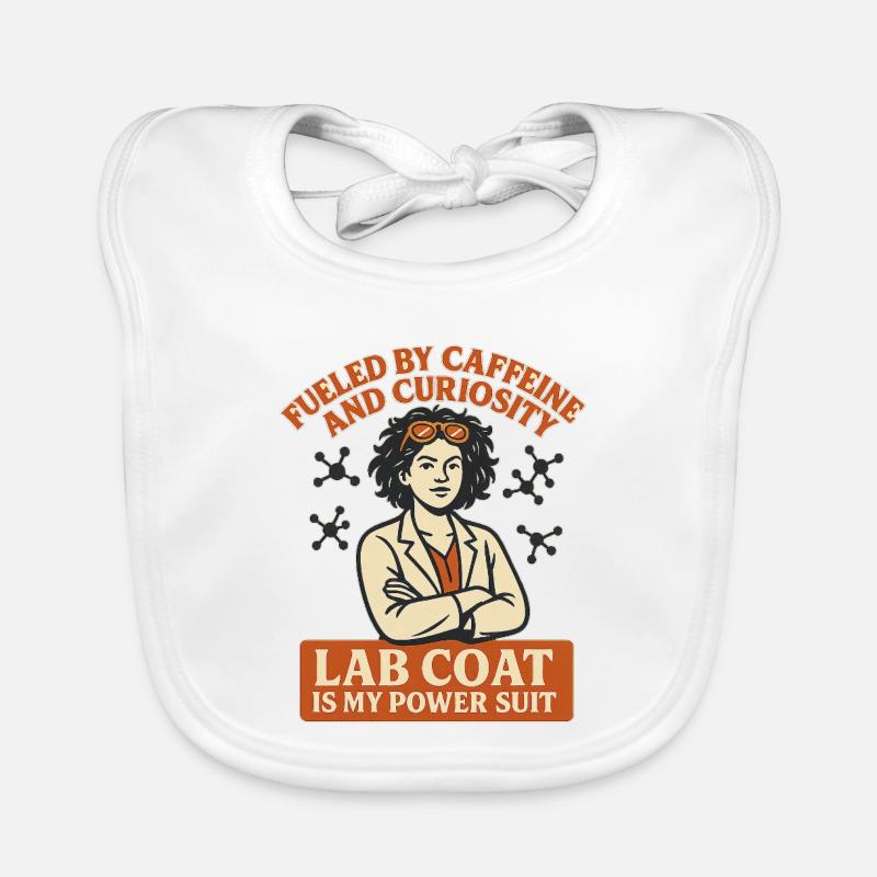 Lab Coat Power-Suit Coffee Organic Baby Bibs