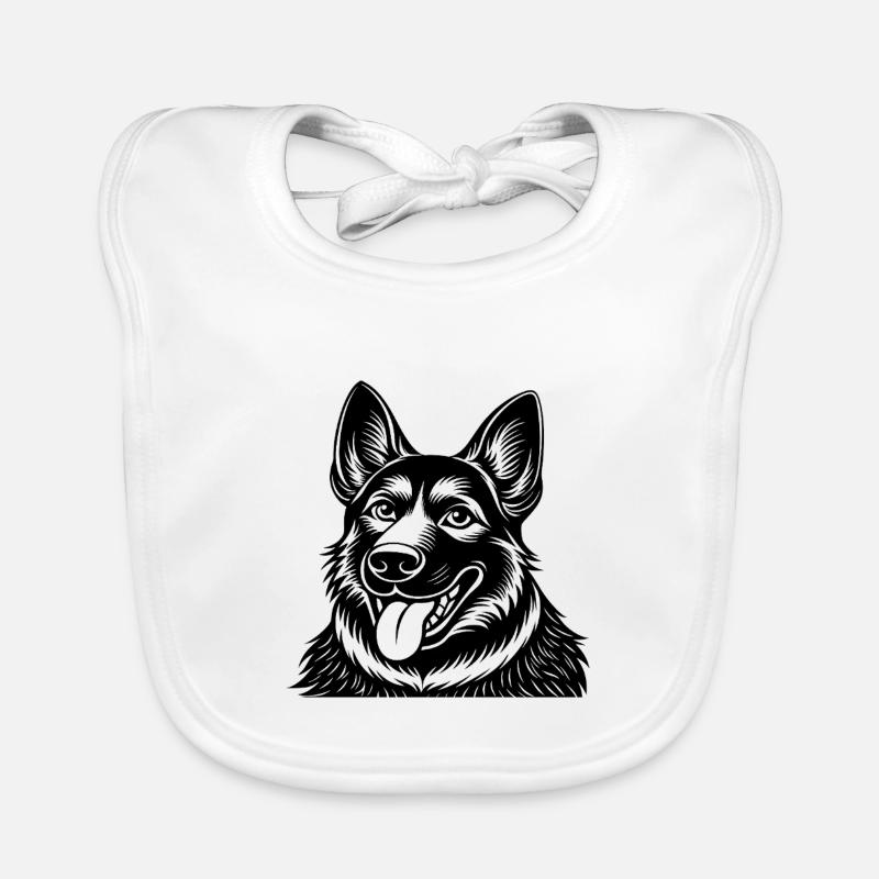Deutscher Schäferhund Baby Bio-Lätzchen