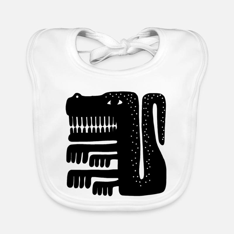 Stammes-Geometrische Geisttier-Silhouette Baby Bio-Lätzchen