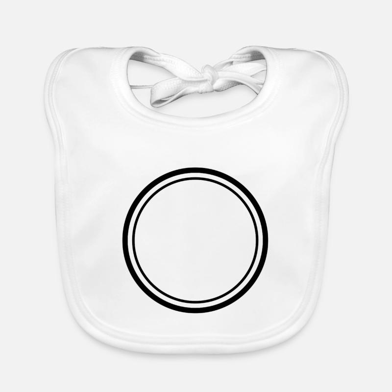 Double Circle Frame Organic Baby Bibs