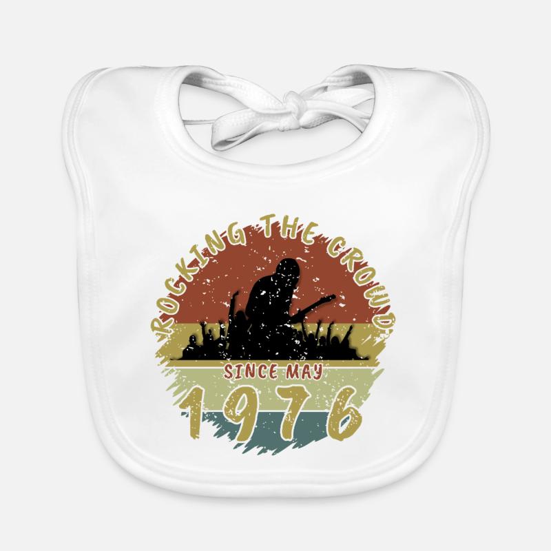 50th Birthday Rocking the crowd GIT 05/1976 Organic Baby Bibs