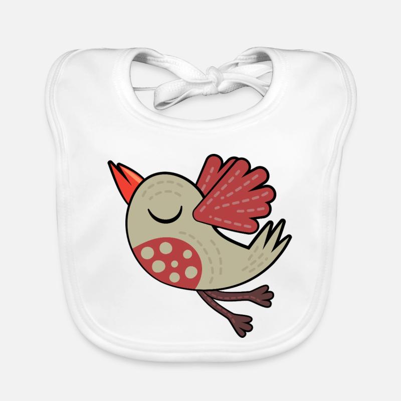 Petit Oiseau Marron Bavoir bio Bébé