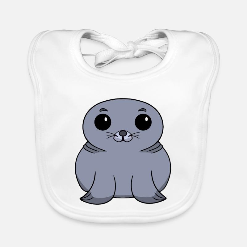Chibi Seals Organic Baby Bibs