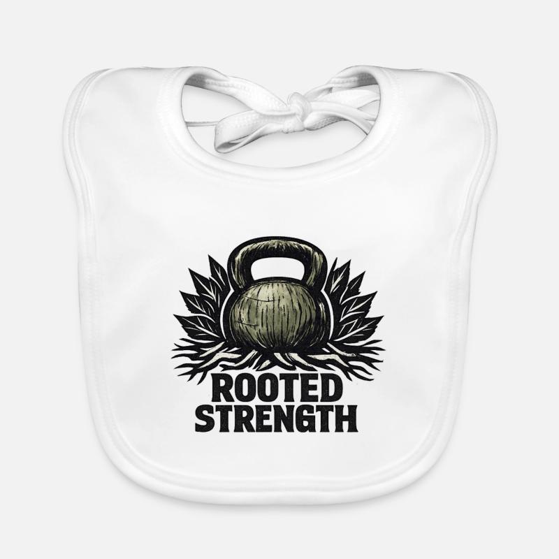 Rooted Strength: Eco-Primal Kettlebell Design Organic Baby Bibs