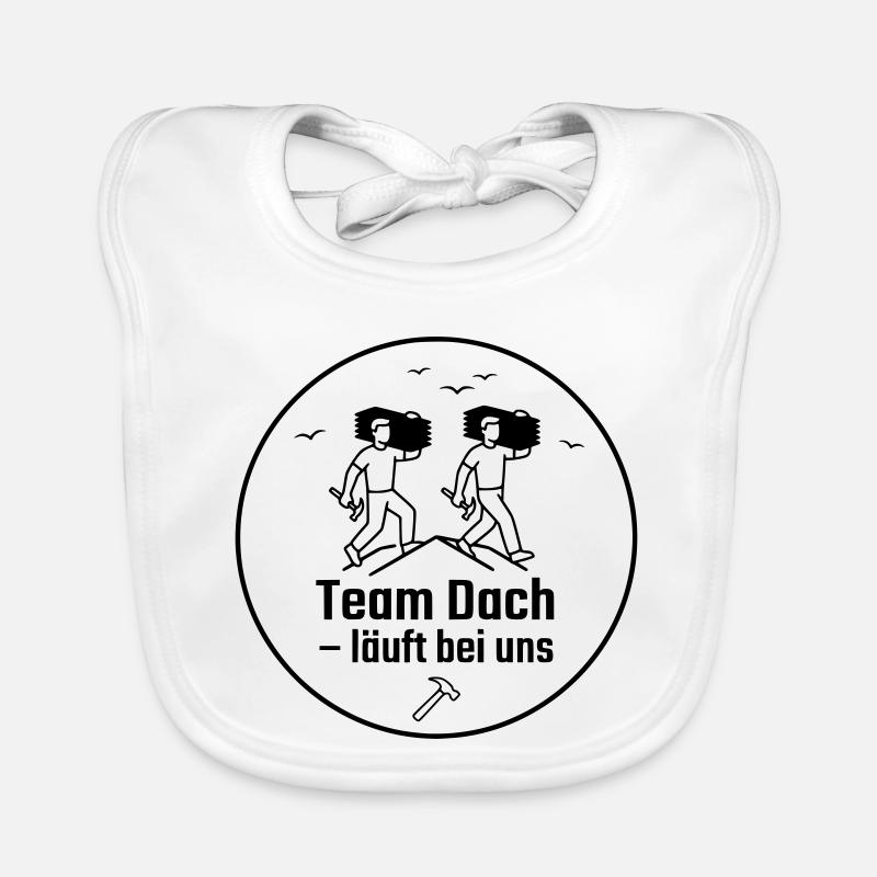 Dachdecker Team Badge Baby Bio-Lätzchen