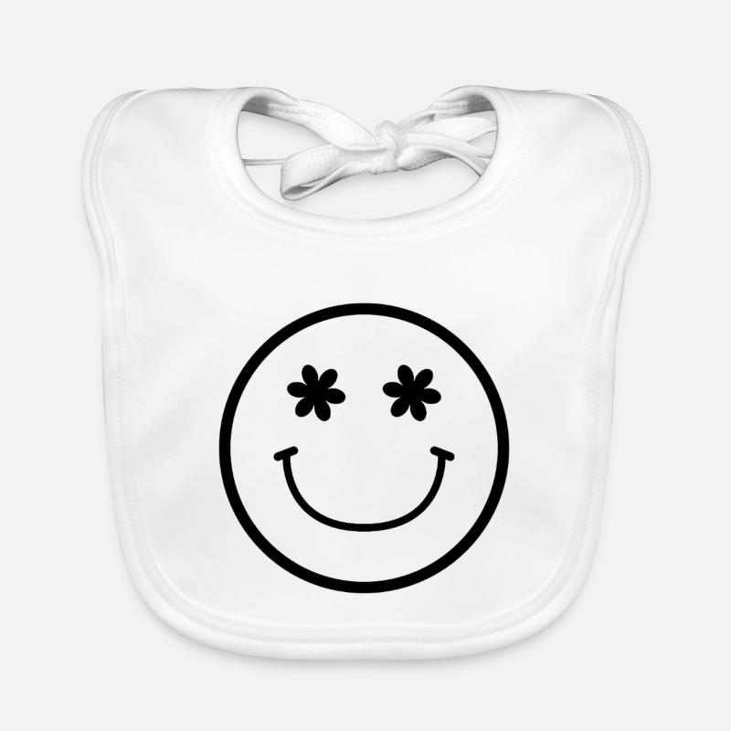 Smiley face Organic Baby Bibs