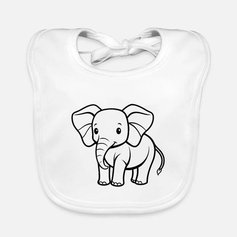 Baby elephant Organic Baby Bibs