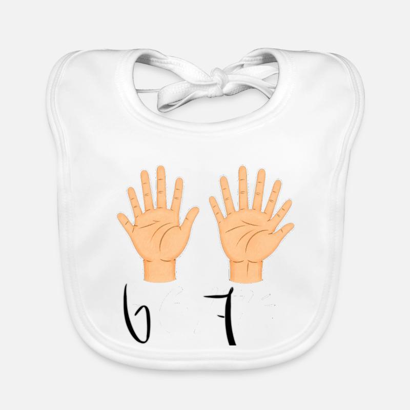 Double Open Hands Illustration Baby Bio-Lätzchen