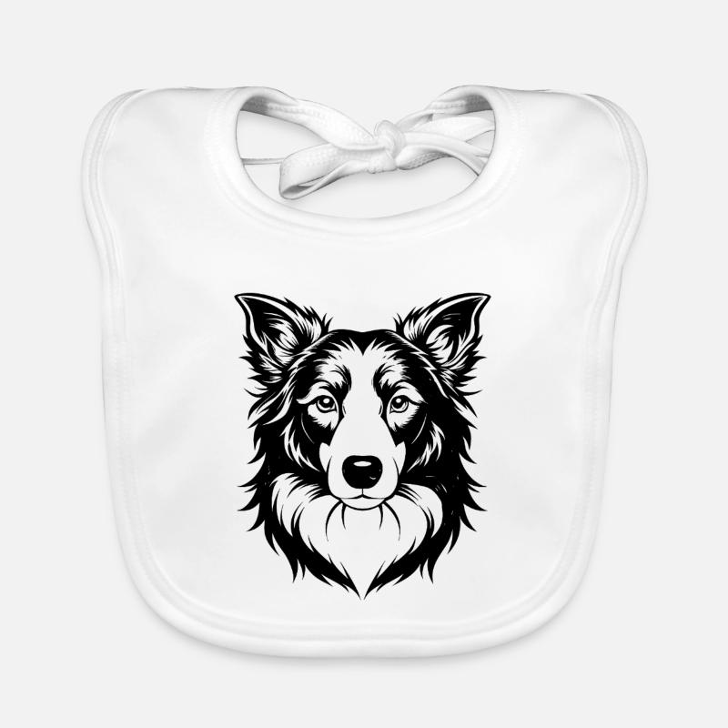 Border Collie Baby Bio-Lätzchen